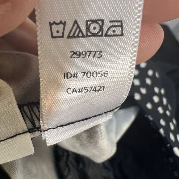 Loft Dress Pants Ankle Marisa Sketched Polka Dots Black & White Structure Sz 14 - Picture 8 of 11